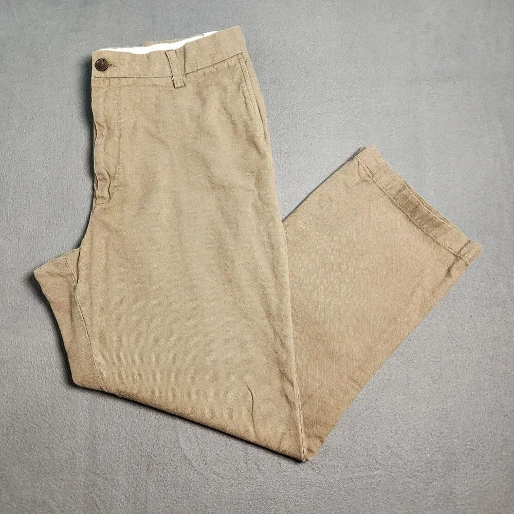 Banana Republic Chino Pants Men 36X30(28) Brown Gavin Straight Leg